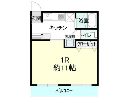 REVIVE横浜(ワンルーム/3階)の間取り写真