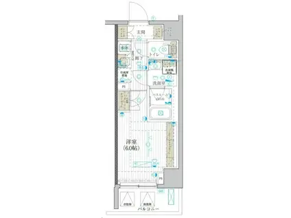 ブライズ吉野町(1K/7階)の間取り写真