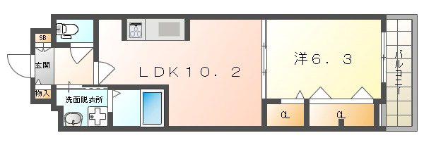 ベル ファミーレ(1LDK/1階)の間取り写真