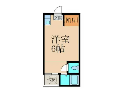恵比寿セントラル(ワンルーム/2階)の間取り写真