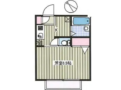ロワール西片(1K/1階)の間取り写真