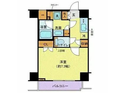 ガリシア用賀(1K/2階)の間取り写真