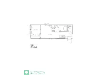 ソルナクレイシア都立大学(1DK/1階)の間取り写真