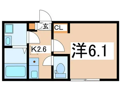 MAISON LEO I(1K/3階)の間取り写真