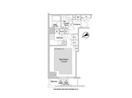 コンフォリア日本橋人形町イースト(1K/3階)の間取り写真