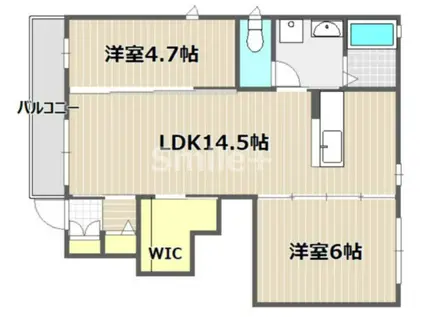 クレセオ西長瀬(2LDK/1階)の間取り写真