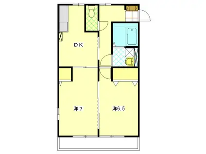 フローラさくら(2DK/1階)の間取り写真