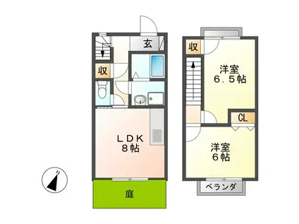 リジェール・Y(2LDK/1階)の間取り写真
