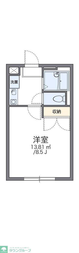 レオパレスシャンテ四之宮(1K/1階)の間取り写真