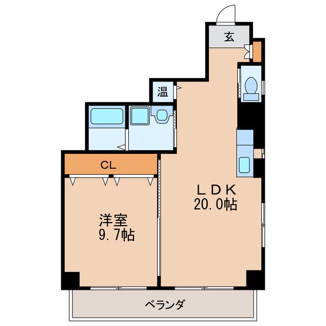 サンマルノウチビル(1LDK/7階)の間取り写真