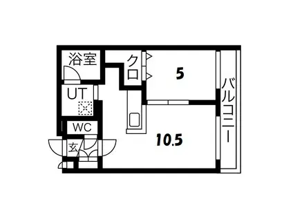 S-RESIDENCE桑園(1LDK/2階)の間取り写真