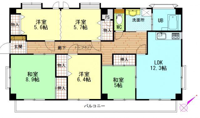 S&Tマンション(4LDK/3階)の間取り写真