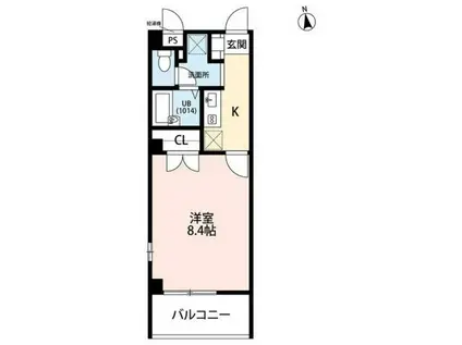 アンプルール フェール YOSHIDA(1K/1階)の間取り写真