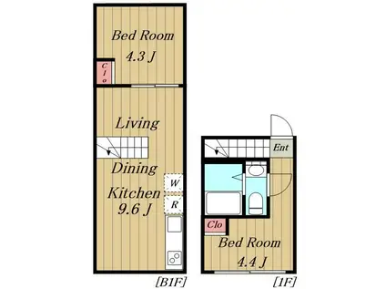 SOLASIA RESIDENCE 駒込(1SLDK/1階)の間取り写真