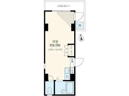 プチメゾン(ワンルーム/3階)の間取り写真