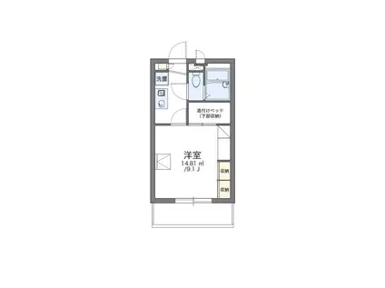 レオパレス川向(1K/2階)の間取り写真