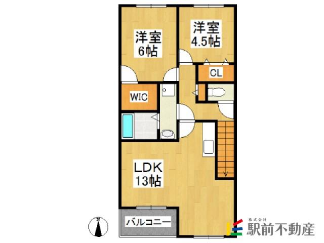 エムズプラザ(2LDK/2階)の間取り写真