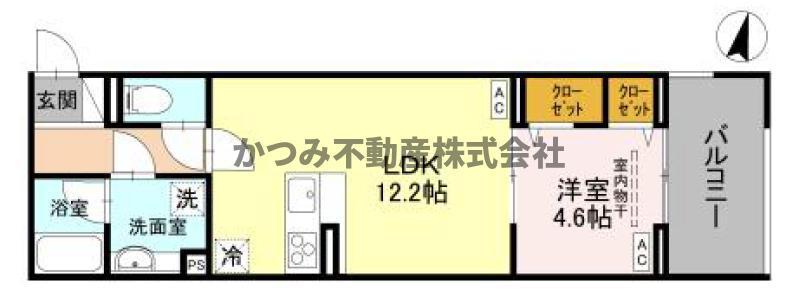 D-SERENO志木柏町(1LDK/2階)の間取り写真