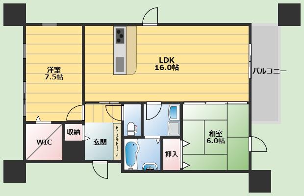 ライブリーヒルズ(2LDK/3階)の間取り写真