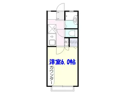 シャルム松貴(1K/2階)の間取り写真