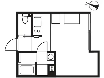 エクサム初台(ワンルーム/3階)の間取り写真
