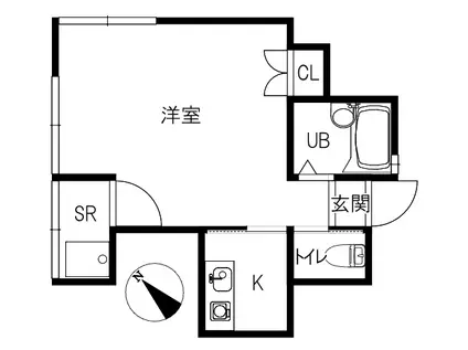 ハウス タイトップ(1K/2階)の間取り写真