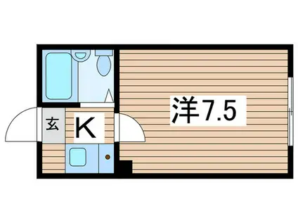 ハイツはしもと(1K/1階)の間取り写真
