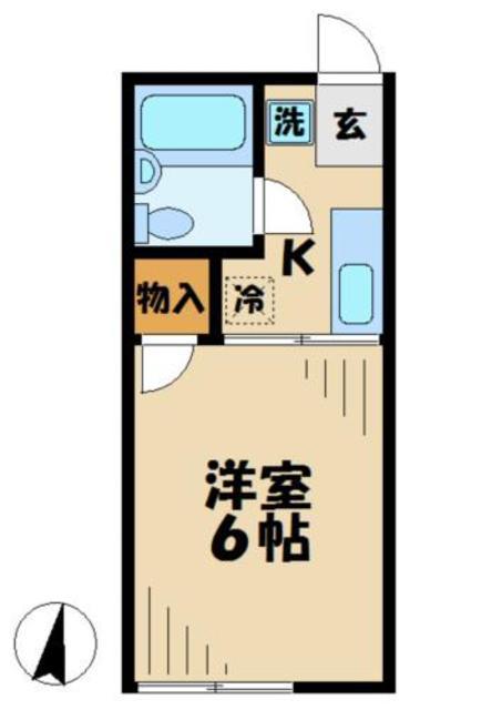 シティハイムさとう(1K/2階)の間取り写真