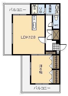 TPCⅧ(1LDK/1階)の間取り写真