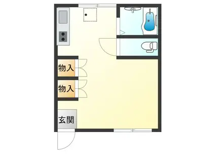 メゾンド・ロゼ(ワンルーム/1階)の間取り写真