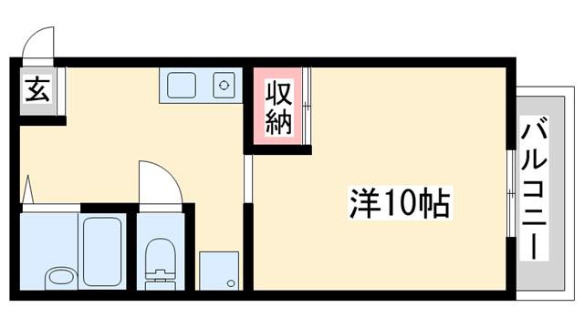 シャインコスモマンション(1DK/2階)の間取り写真