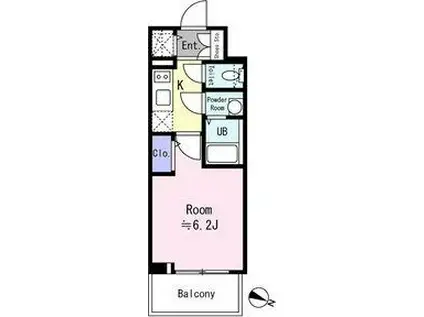 エスリード弁天町ノースプレミア(1K/11階)の間取り写真