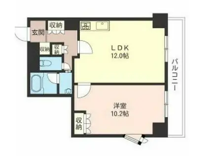 ラサンテ川崎(1LDK/13階)の間取り写真