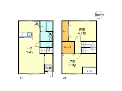 MTロードI・II(2LDK/1階)の間取り写真