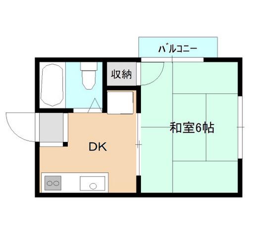 コーポ野田(1DK/1階)の間取り写真