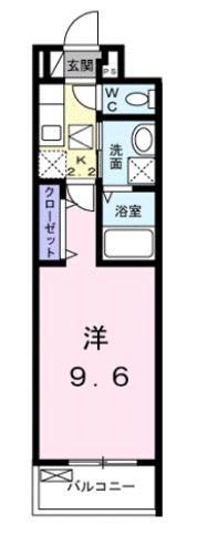 シャイニー(1K/3階)の間取り写真