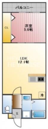 AVENIR小菅(1LDK/1階)の間取り写真