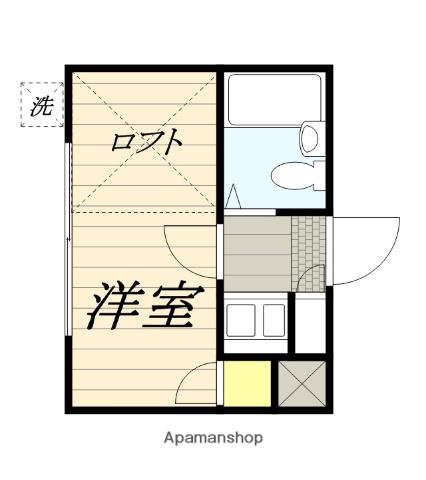 サザンテラス(1K/1階)の間取り写真