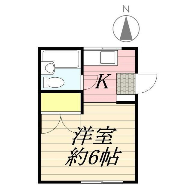 ホワイトハウス II(1K/1階)の間取り写真