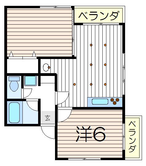 京急本線 馬堀海岸駅 徒歩2分 3階建 築35年(2DK/3階)の間取り写真