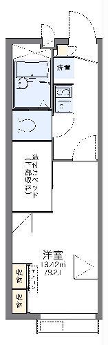 レオパレスシェソワIV(1K/2階)の間取り写真