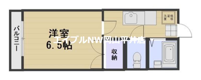 クイーンパレス(1K/3階)の間取り写真