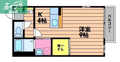 メゾンマニフィーク(ワンルーム/1階)の間取り写真