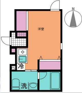 ASHER蒲田(1K/2階)の間取り写真