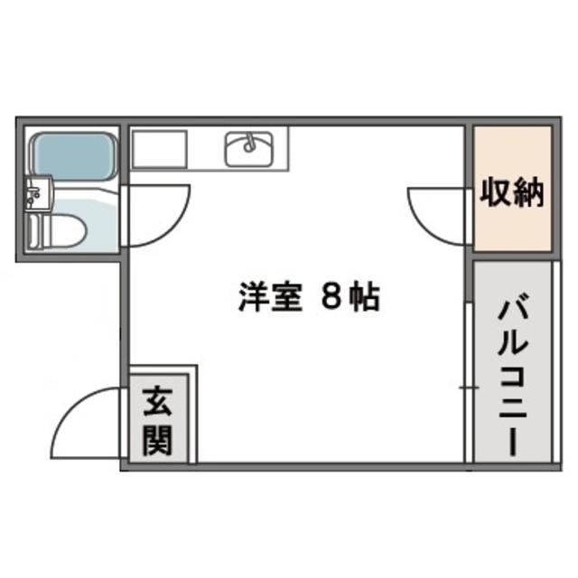 ハイツエイル11(ワンルーム/2階)の間取り写真
