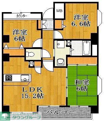 ラ・パラドール中山(3LDK/4階)の間取り写真