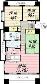 パークホームズ北大前(3LDK/2階)の間取り写真