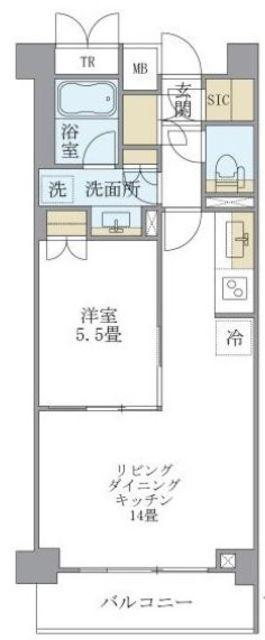 BLESS中野弥生町(1LDK/3階)の間取り写真