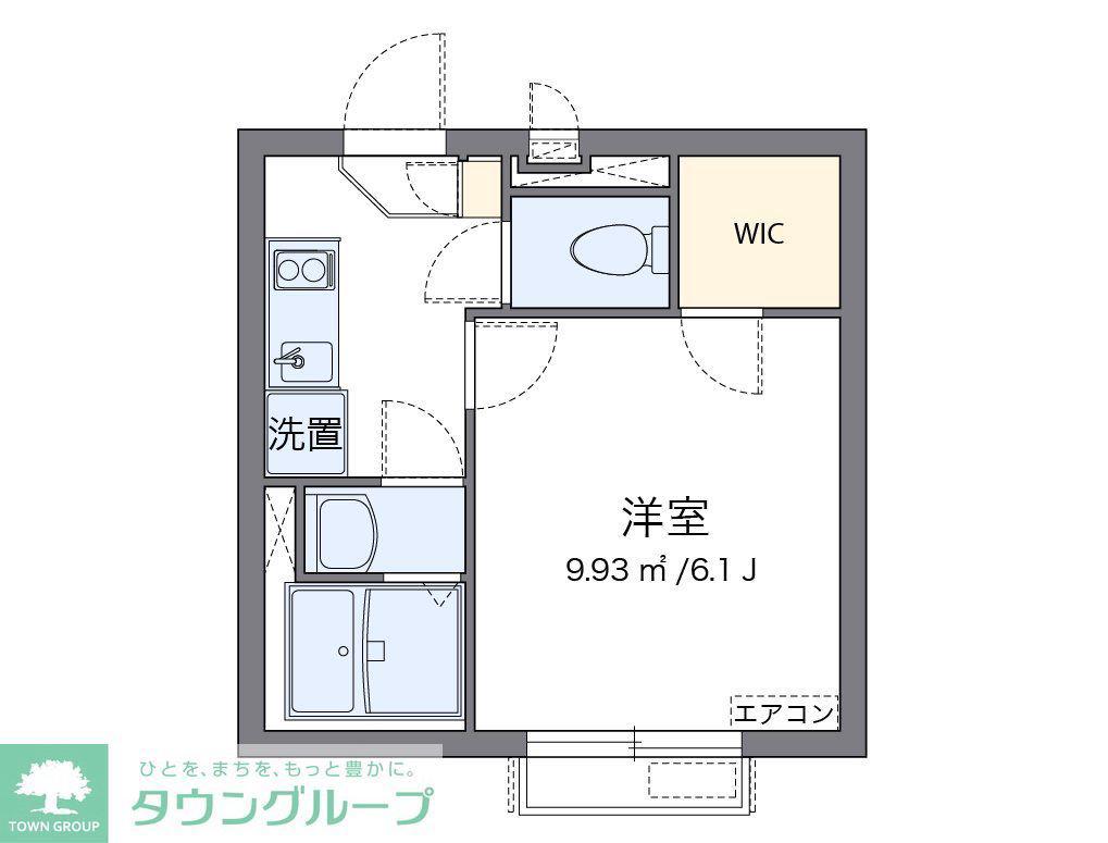 クレイノグランディール(1K/2階)の間取り写真