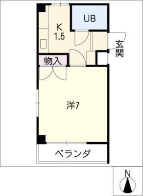 メゾンドマスミー(1K/2階)の間取り写真